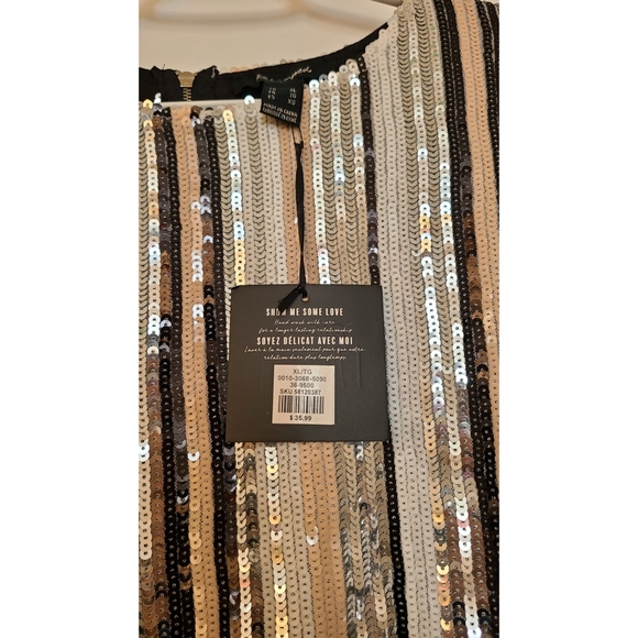 Sequin Crop Top (matching skirt avail. seperate) - Picture 2 of 3